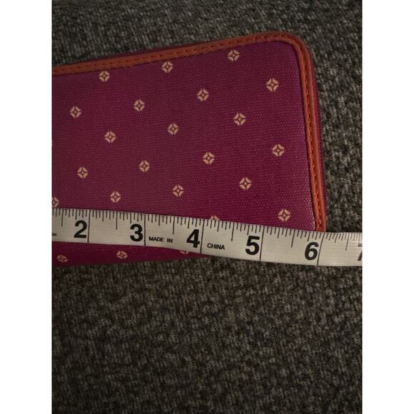 Womens Fossil Purple Leather Wallet - Picture 3 of 5